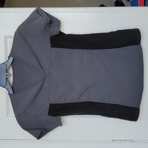 Gray scrub top